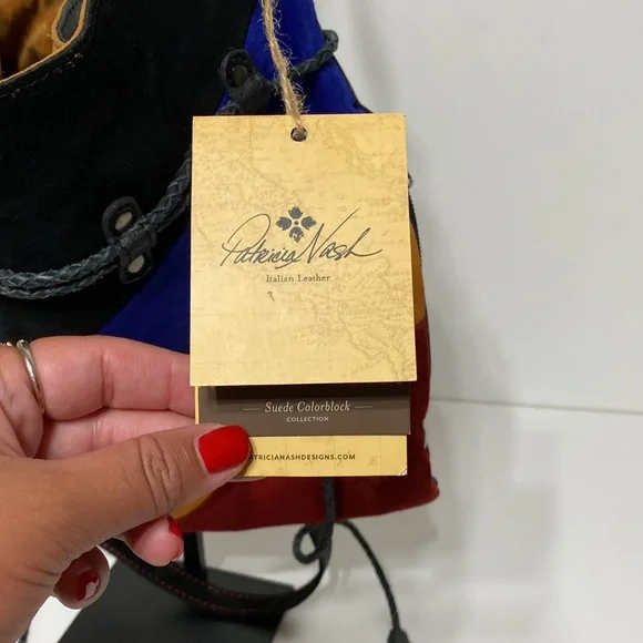 Patricia Nash Suede & Leather Colorblock Bag - Picture 5 of 16